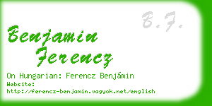 benjamin ferencz business card