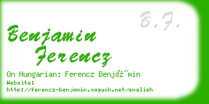 benjamin ferencz business card